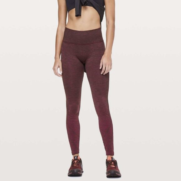 Lululemon Ready To Run Tight Leggings *Evanescent 26" Star Ruby / Black Satin 4 - Picture 1 of 10